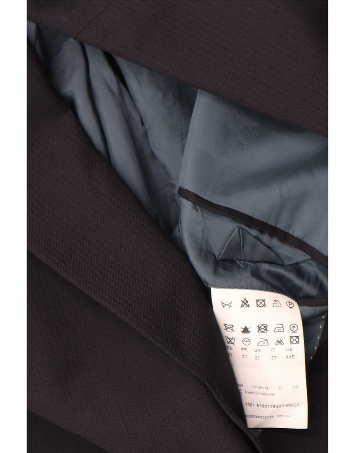 Hugo Boss Herre 2-knaps blazerjakke UK 42 XL Marineblå nålestribet uld