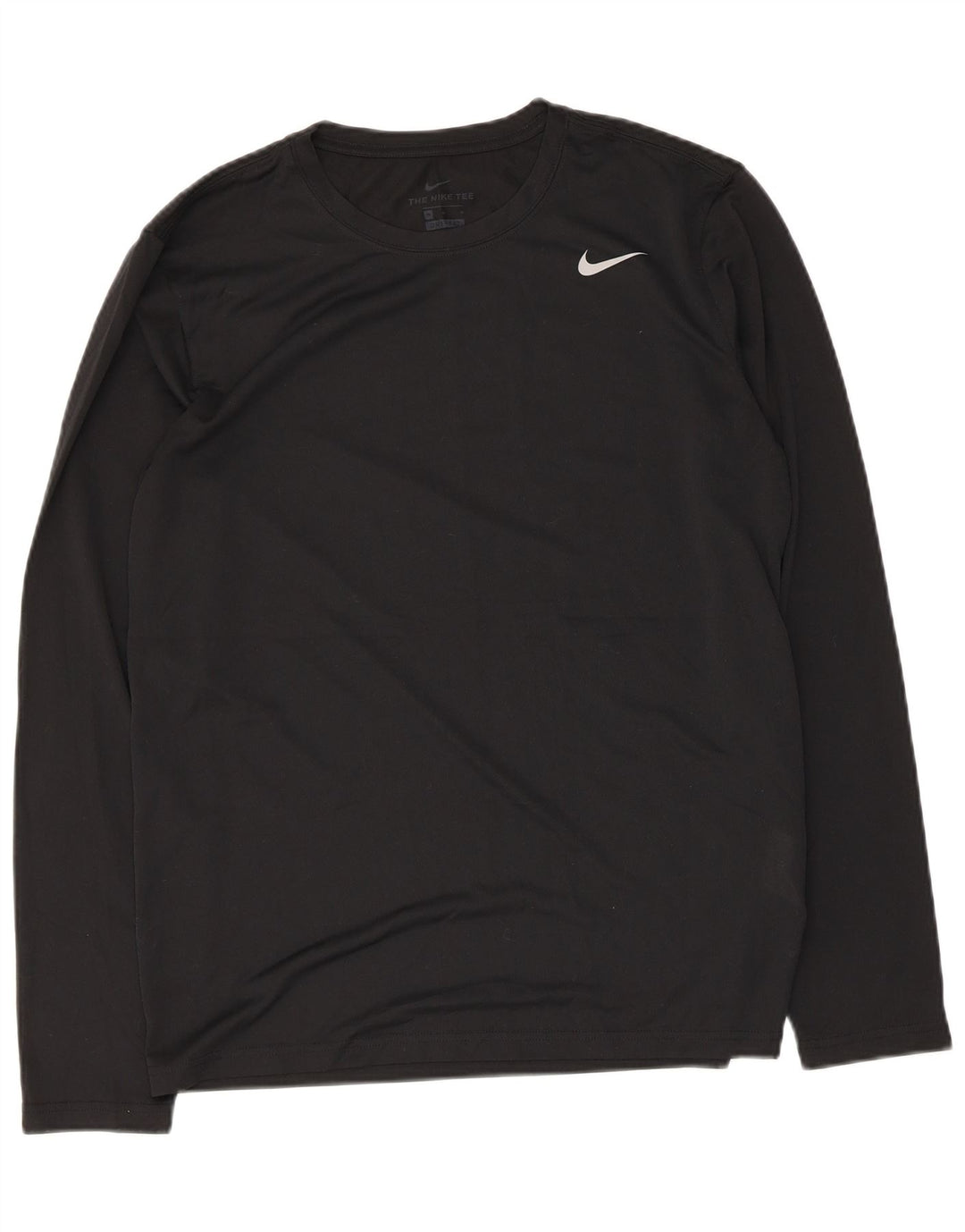 Nike Herre Dri Fit Top Langærmet Medium Sort Polyester