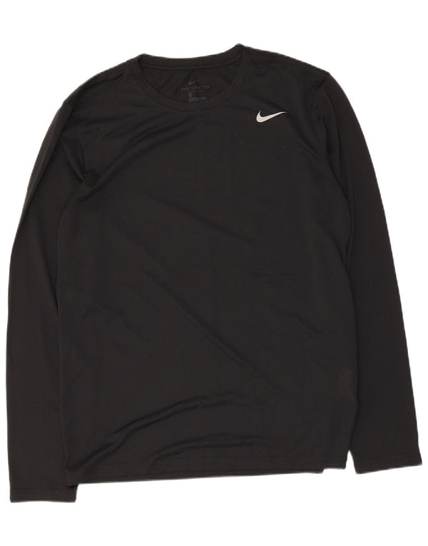 Nike Herre Dri Fit Top Langærmet Medium Sort Polyester