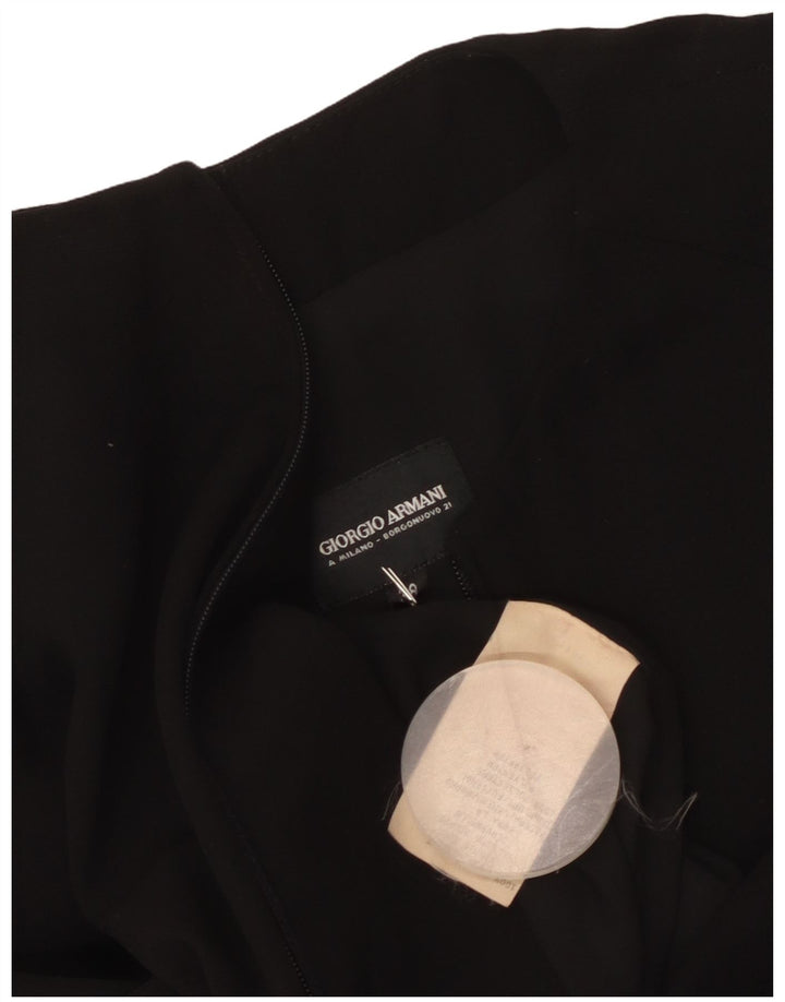Giorgio Armani Dame Blazerjakke med fuld lynlås IT 38 XS Sort Virgin Wool