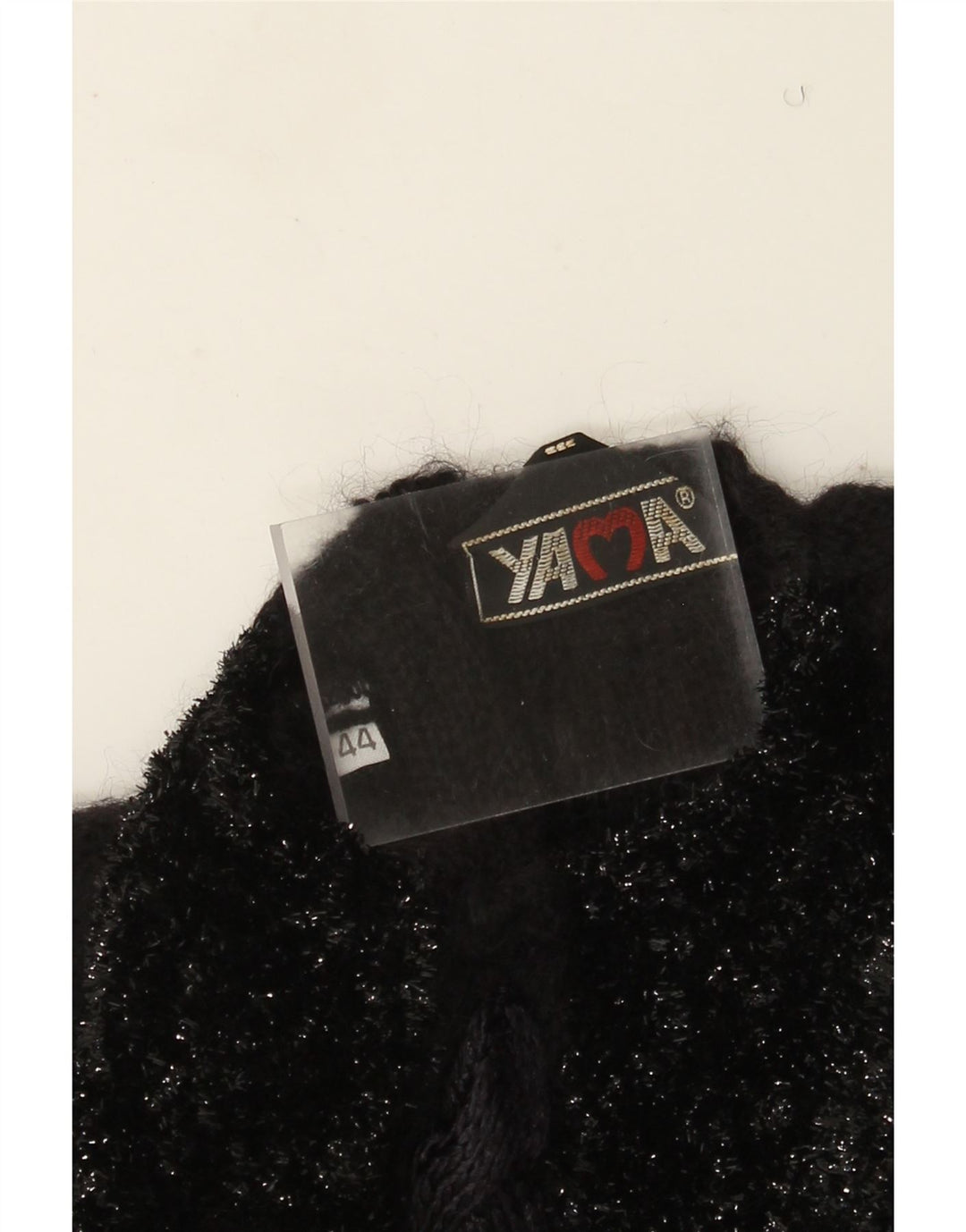 Vintage dame sweater med rund hals IT 44 Medium Sort