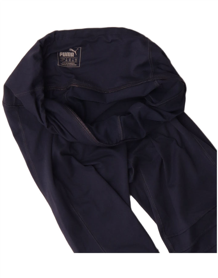 PUMA Dame Leggings UK 14 Large Navy Blue
