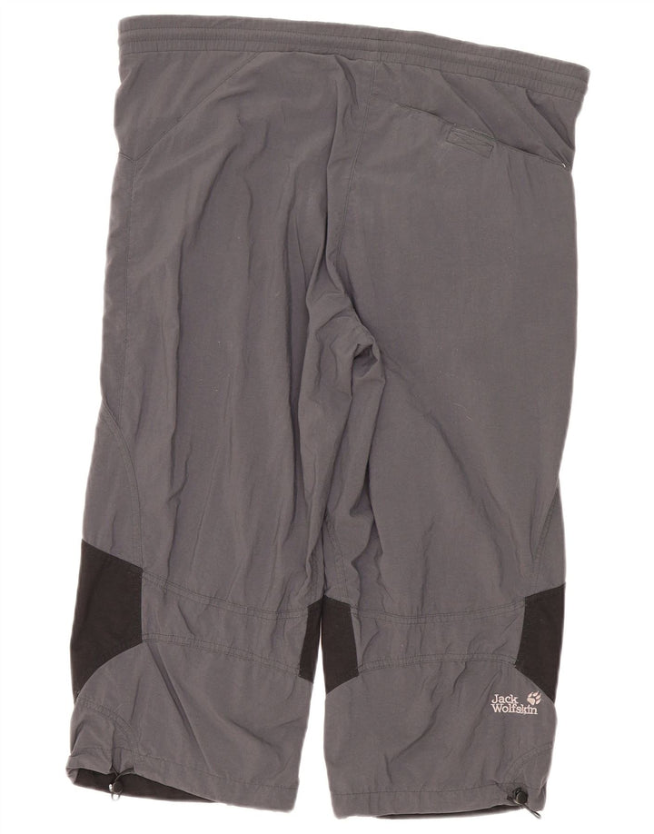 Jack Wolfskin Dame Capri Træningsdragt Bukser UK 14 Medium Grey Colourblock