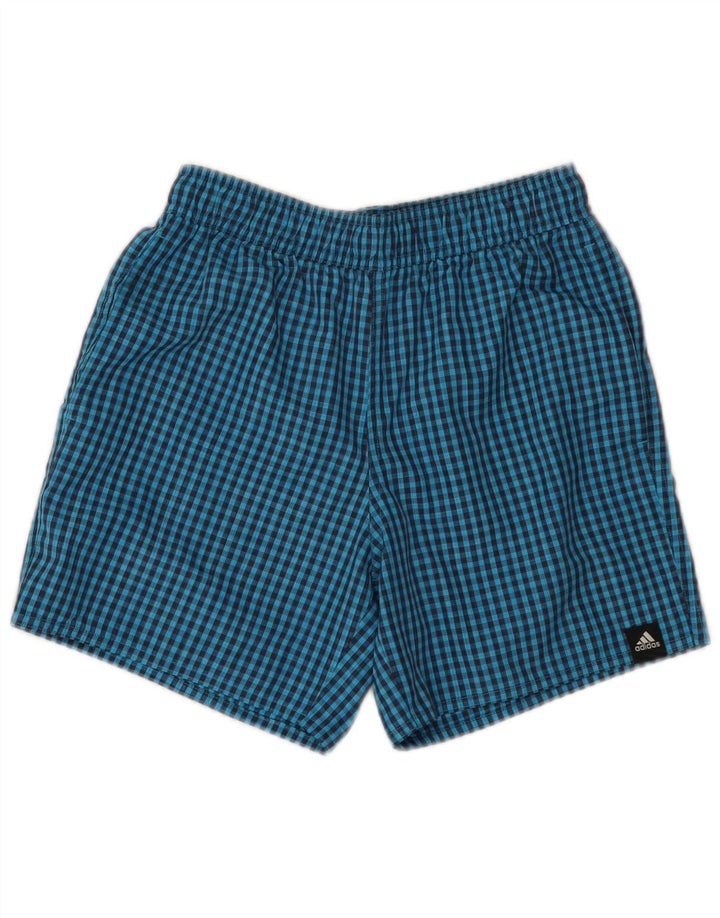 ADIDAS Badeshorts til mænd XS Blå Gingham Polyester