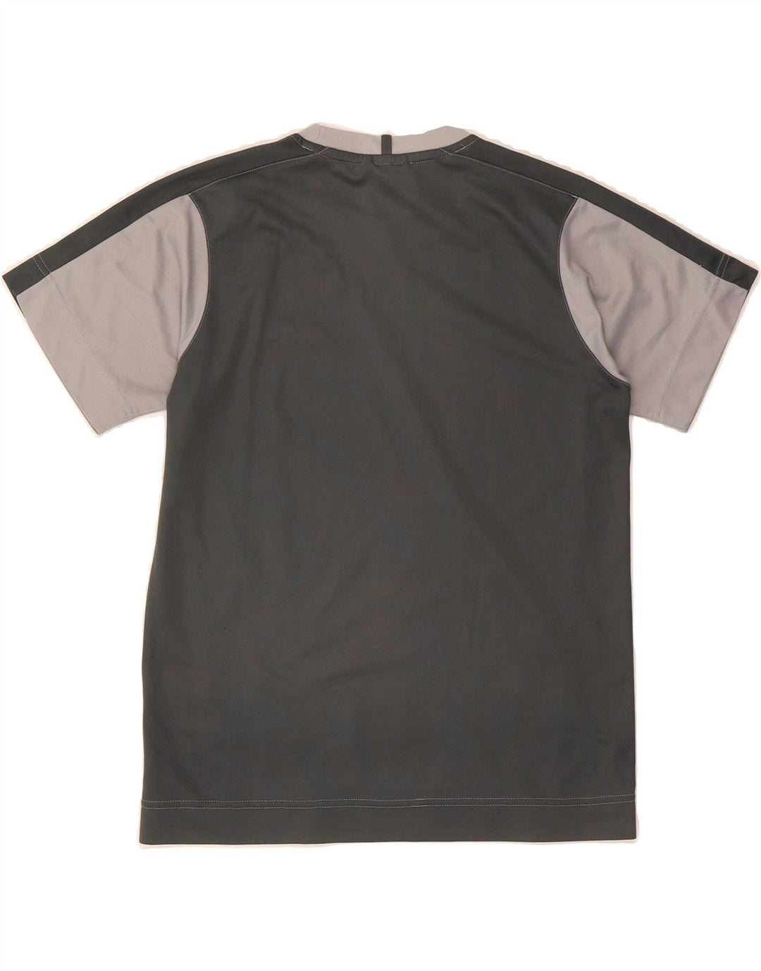 ADIDAS Boys Climalite T-Shirt Top 13-14 Years Grey Colourblock Polyester Vintage Adidas and Second-Hand Adidas from Messina Hembry 
