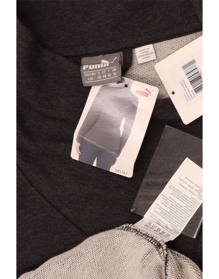 PUMA træningsdragt topjakke til kvinder UK 14 Stor grå bomuld