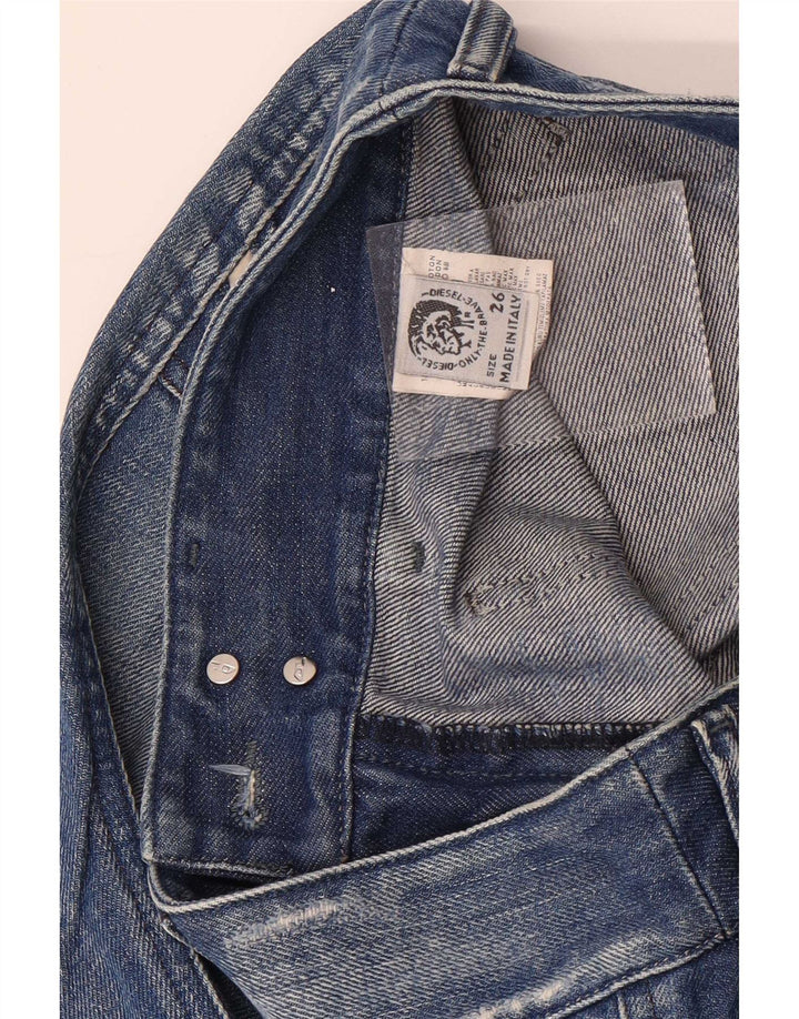 Diesel Dame Distressed Cropped Jeans W26 L25 Blå Bomuld