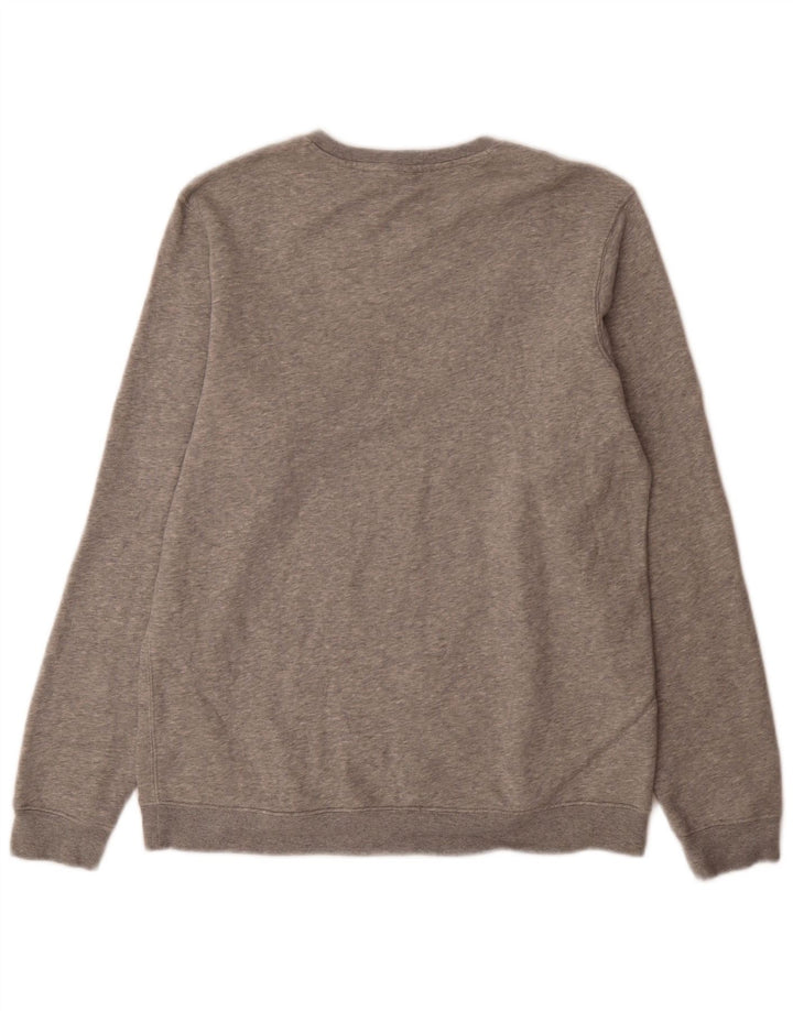 Nike grafisk sweatshirt til mænd, medium grå flækket bomuld