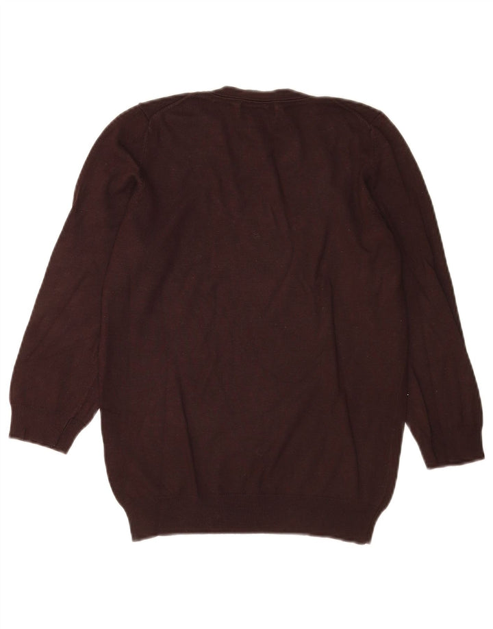 Marks & Spencer Dame Boat Neck Jumper Sweater UK 12 Medium Brown