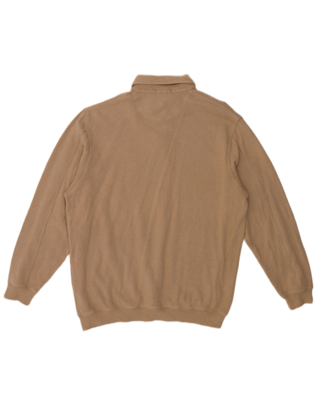 Gant Herre Polo Neck Jumper Sweater Stor Beige Bomuld