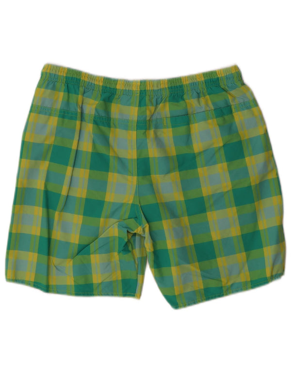 Adidas drenge badeshorts 15-16 år grøn ternet nylon