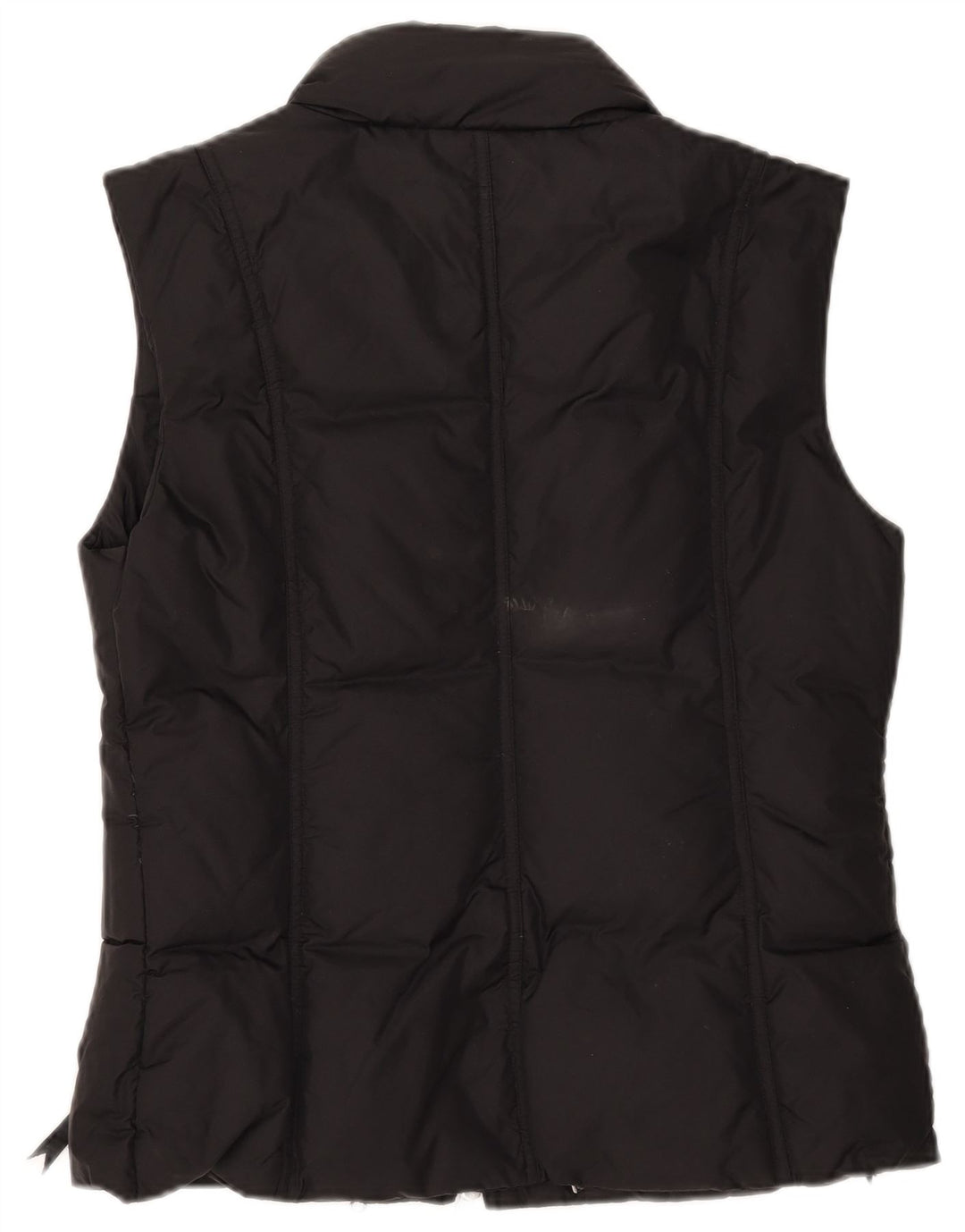 BENETTON Womens Padded Gilet UK 14 Medium Black Polyamide