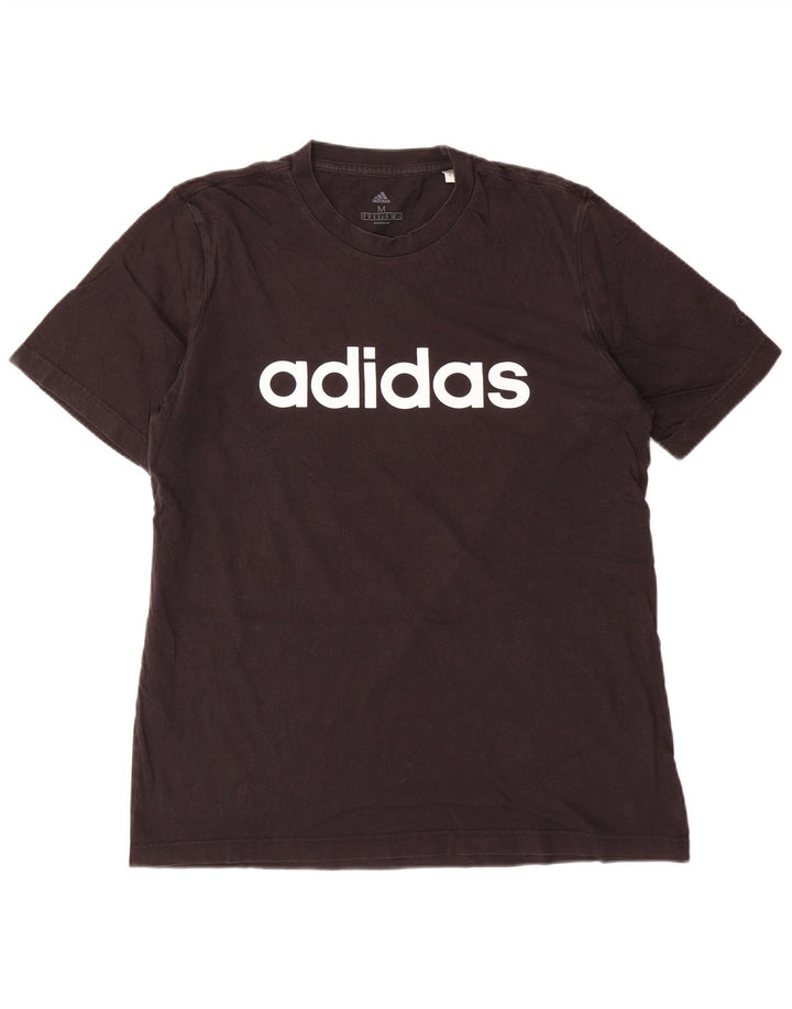 ADIDAS Grafisk T-shirt til mænd, medium sort bomuld