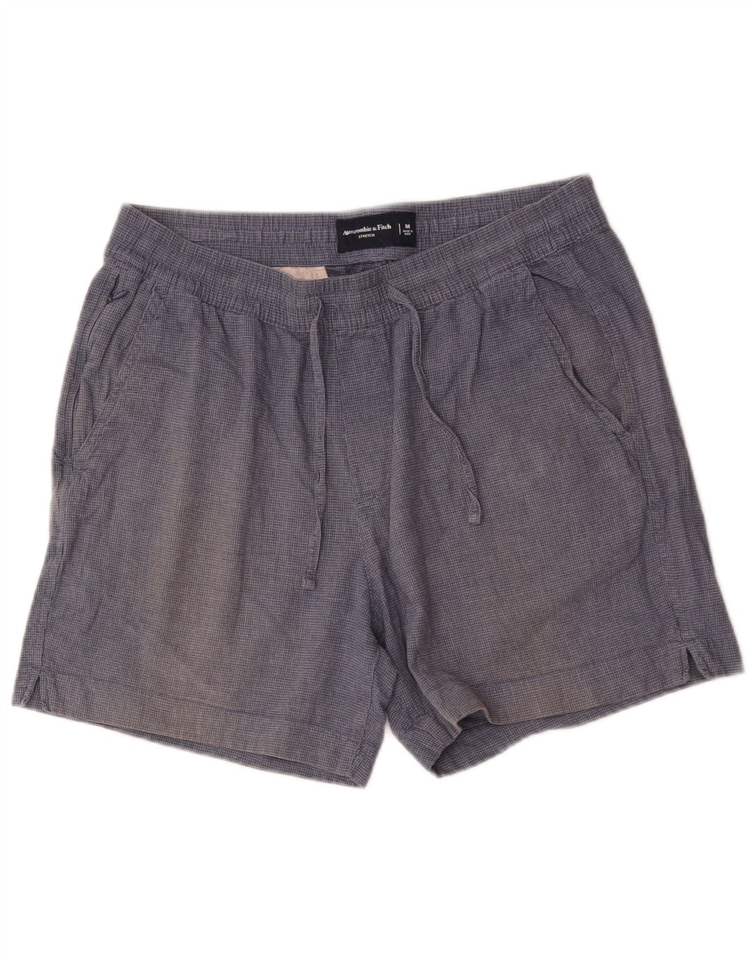 Abercrombie & Fitch Chino-shorts til kvinder Medium W32 Marineblå Houndstooth