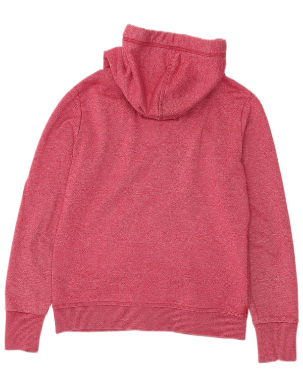 Superdry hættetrøje til kvinder med lynlås UK 14 Medium Pink Bomuld