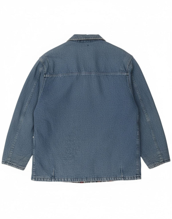 Wampum Herre Denim Coat UK 40 Large Blue Cotton