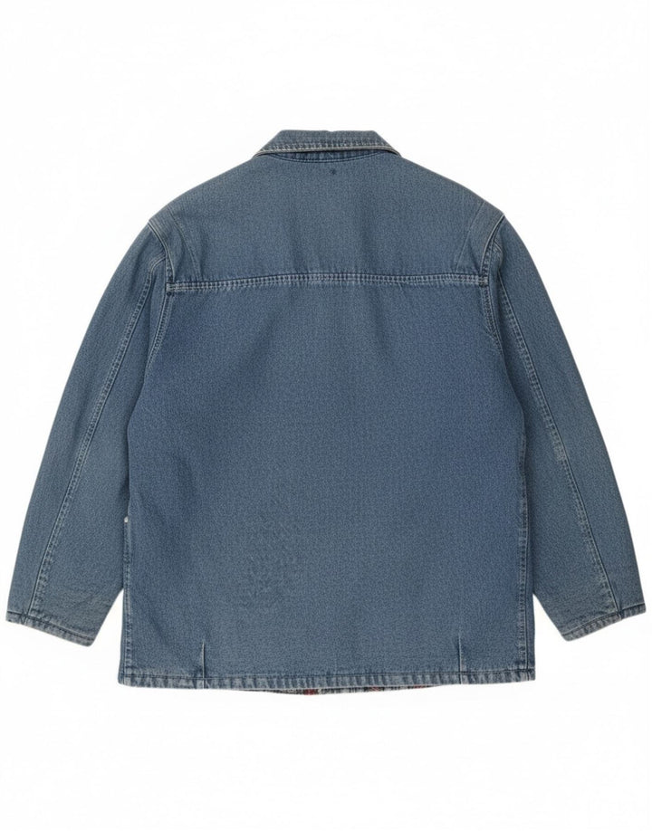 Wampum Herre Denim Coat UK 40 Large Blue Cotton
