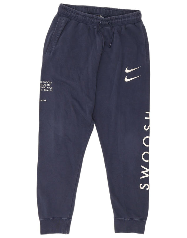 Nike Herre Swoosh Grafisk træningsdragt Bukser Joggers Medium Navy Blue