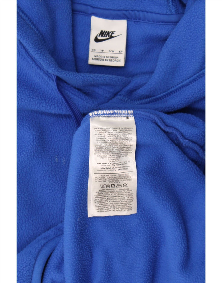 Nike fleecetrøje med hætte til mænd XS Blå polyester
