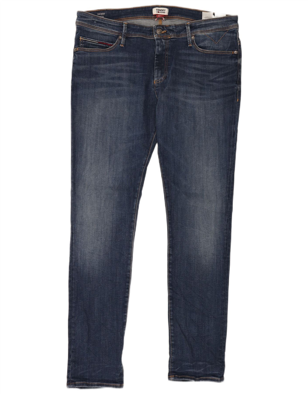 TOMMY HILFIGER Herre Stanton Skinny Jeans W38 L34 Blå Bomuld