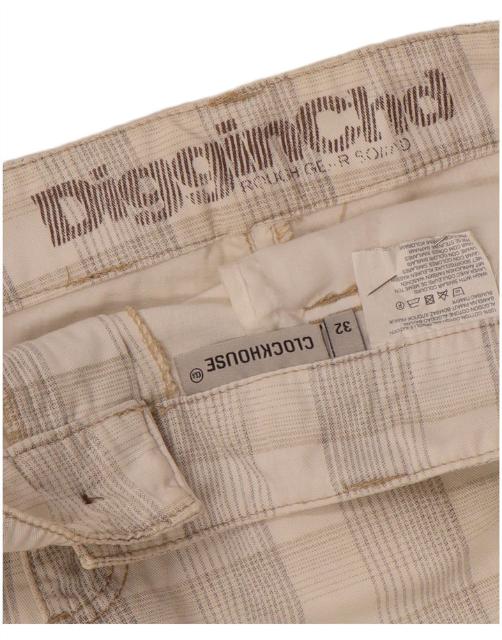 CLOCK HOUSE Herre Cargo Shorts W32 Medium Off White Ternet bomuld