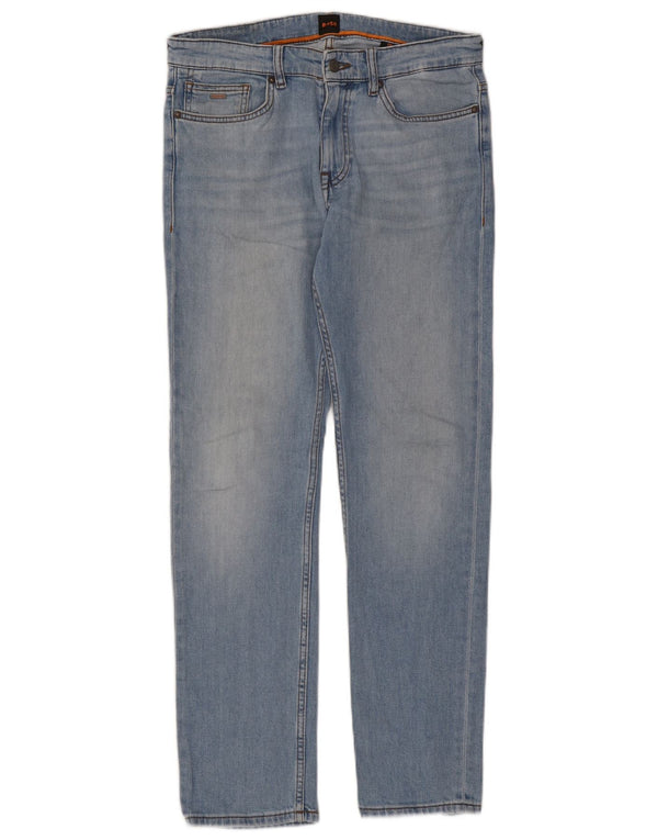 Hugo Boss Herre Slim Jeans W30 L32 Blå Bomuld