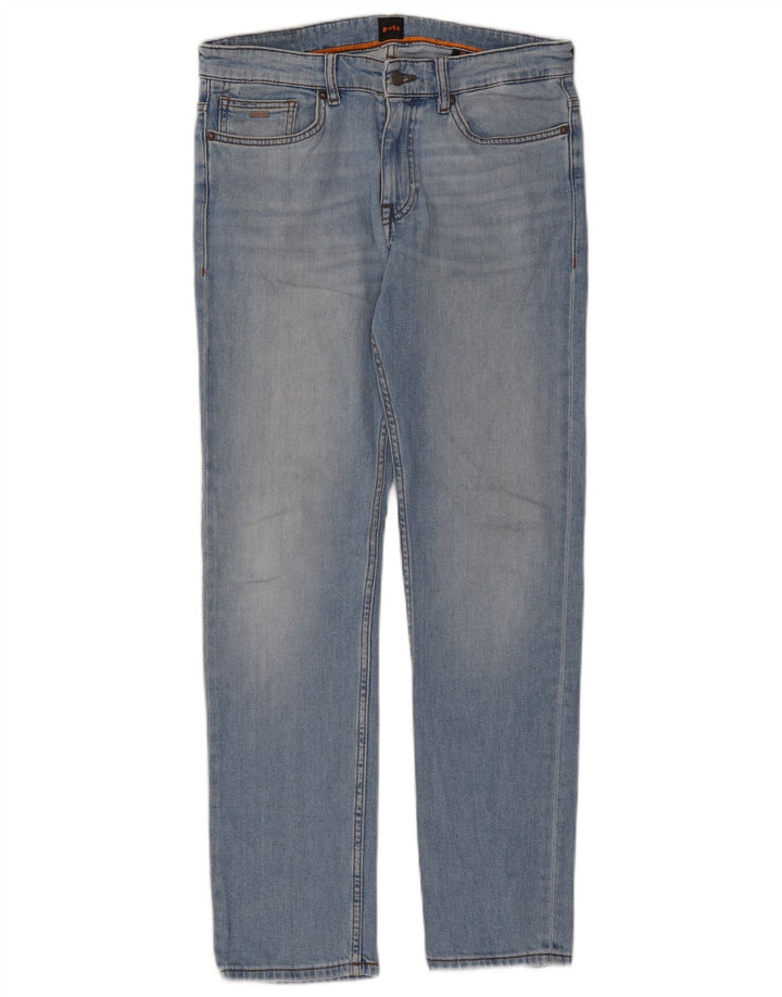 Hugo Boss Herre Slim Jeans W30 L32 Blå Bomuld