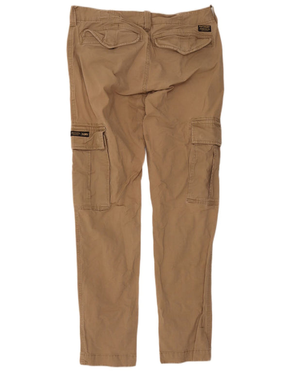 Superdry Slim Cargo Bukser til mænd W30 L32 Beige Bomuld