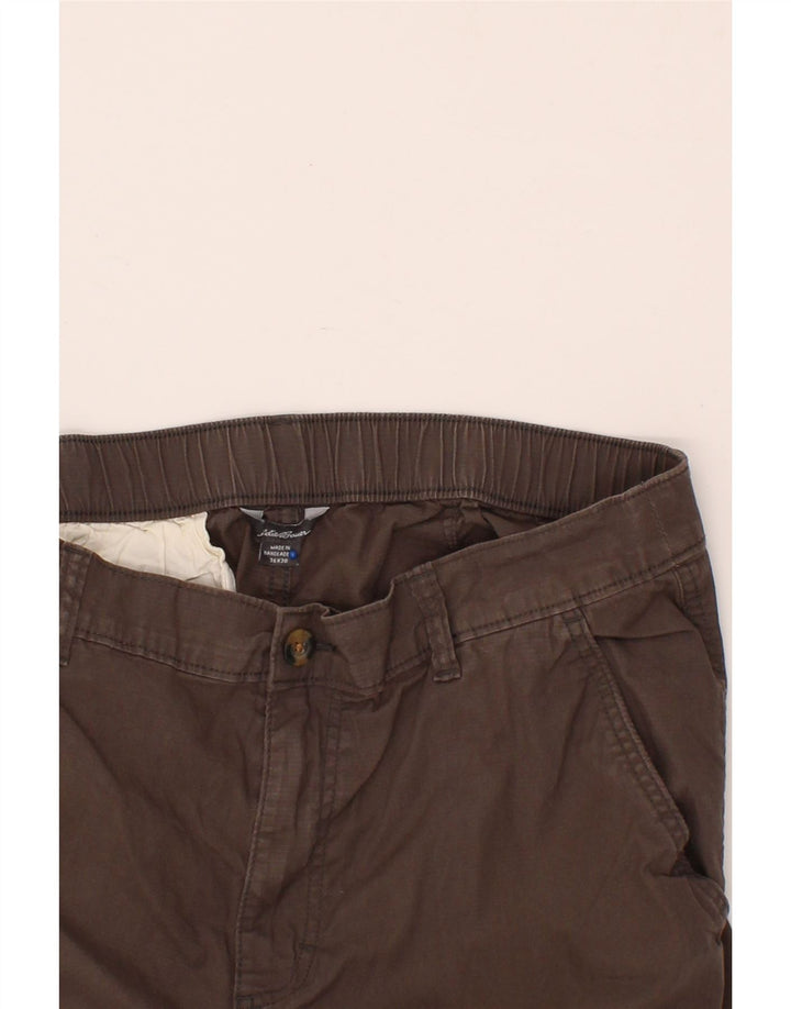 EDDIE BAUER Mens Slim Chino Trousers W36 L30 Brown Cotton Vintage Eddie Bauer and Second-Hand Eddie Bauer from Messina Hembry 