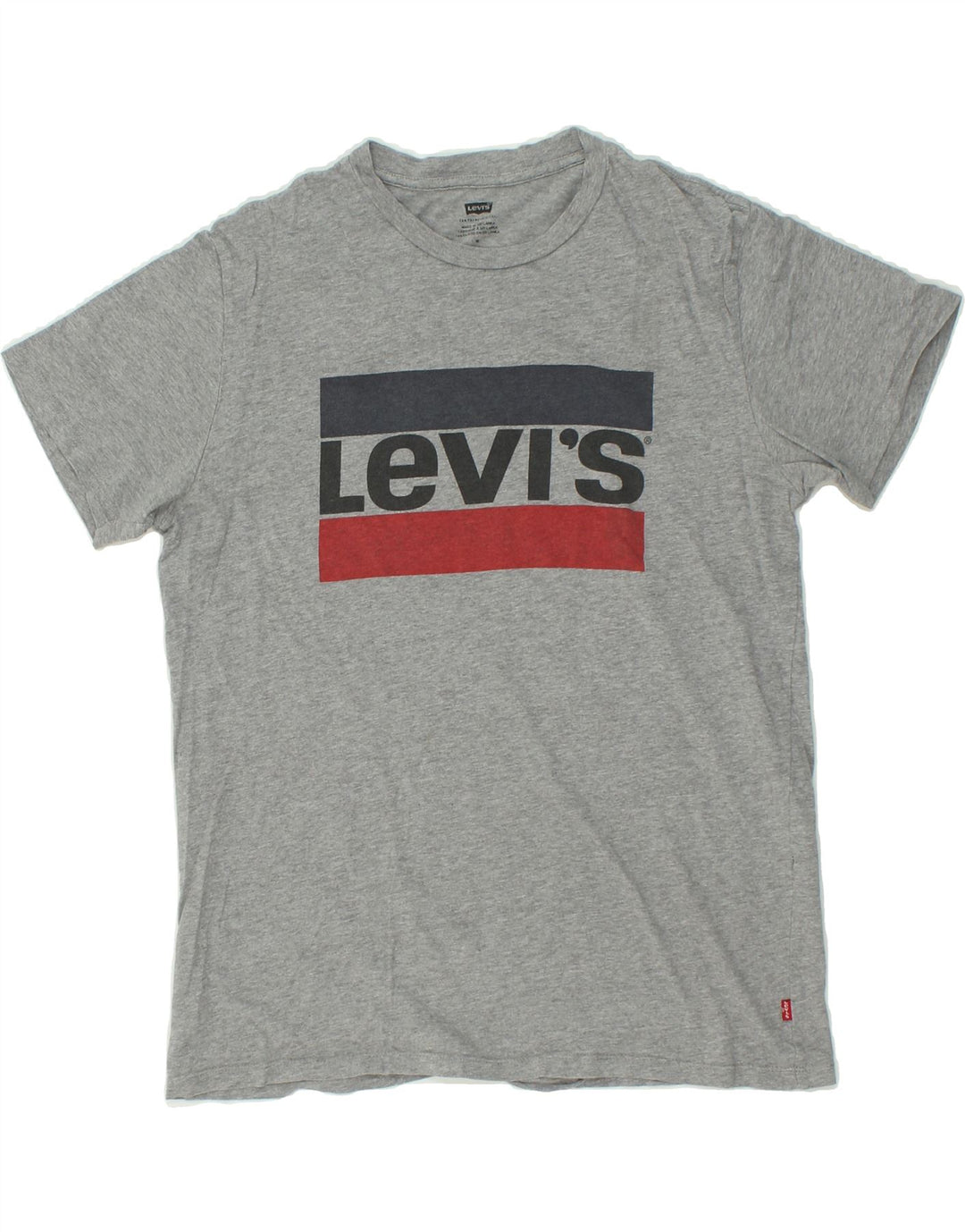 LEVI'S Mens Graphic T-Shirt Top Medium Grey Cotton Vintage Levi's and Second-Hand Levi's from Messina Hembry 