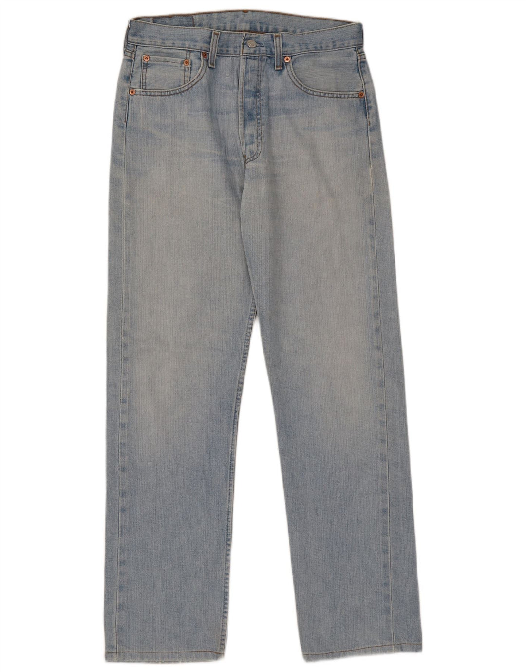 Levi's Herre 501 Straight Jeans W32 L31 Blå Bomuld