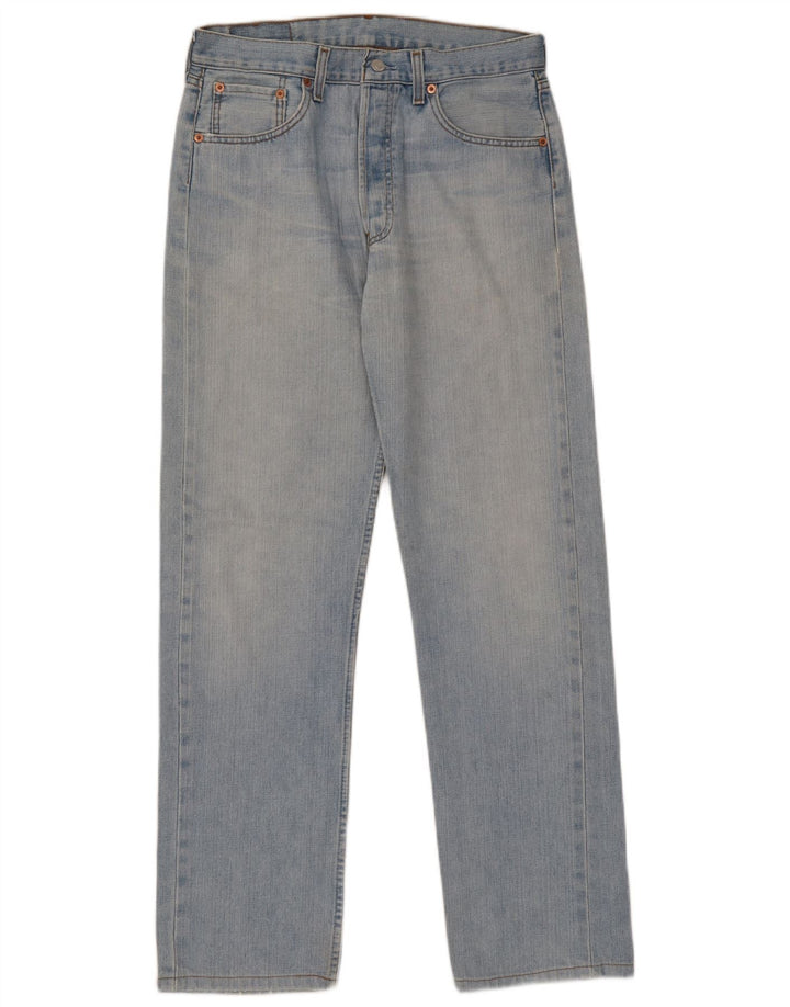 Levi's Herre 501 Straight Jeans W32 L31 Blå Bomuld