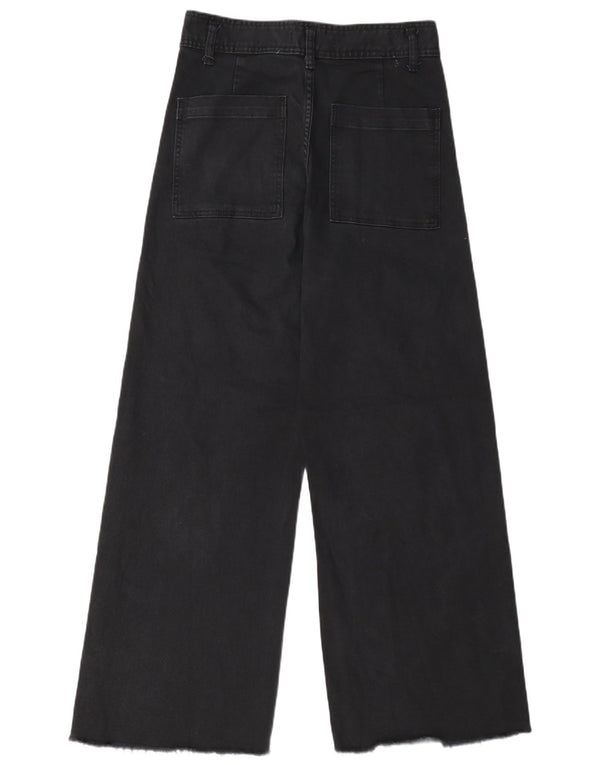 Zara Dame Jeans med brede ben EU 40 Medium W30 L29 Sort
