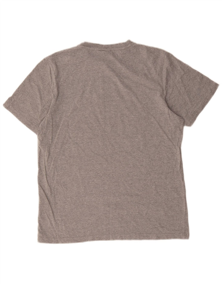 Ellesse Herre Grafisk T-Shirt Top Medium Grå Bomuld