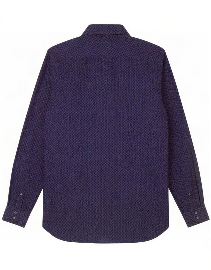 Ted Baker Herreskjorte str. 16 Large Marineblå Geometrisk Bomuld