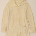 VINTAGE Womens Cardigan Sweater IT 46 Large Beige Wool Vintage Vintage and Second-Hand Vintage from Messina Hembry 