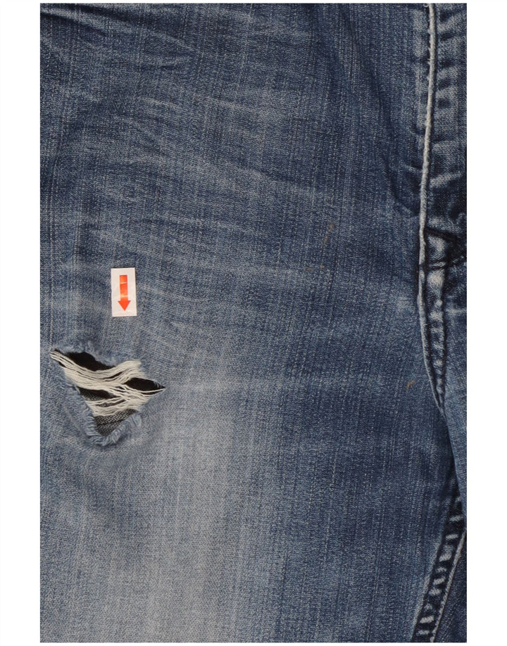 Calvin Klein Dame Distressed Bootcut Jeans W33 L29 Blå Bomuld