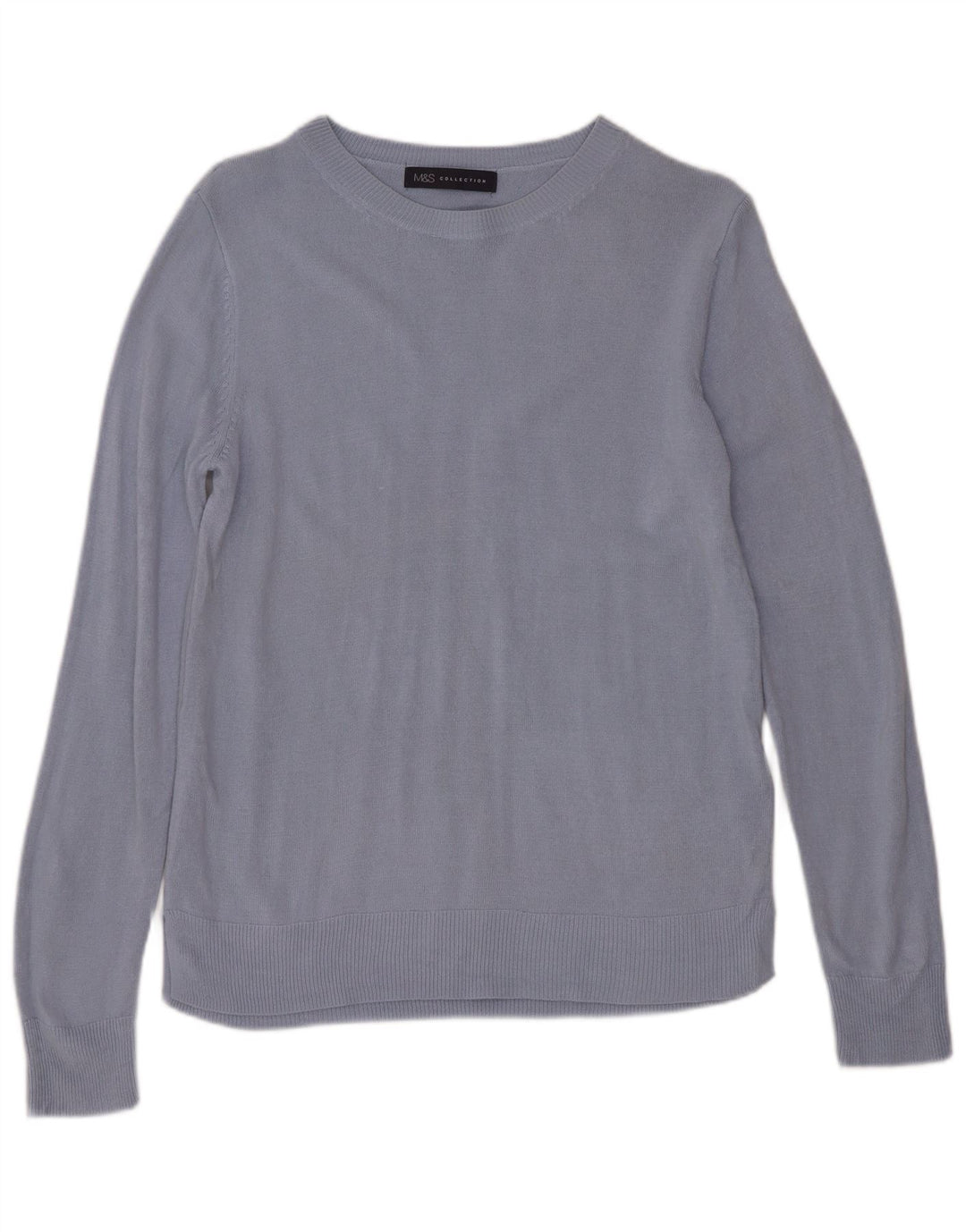 Marks & Spencer Dame sweater med rund hals DK 10 Lille blå akryl