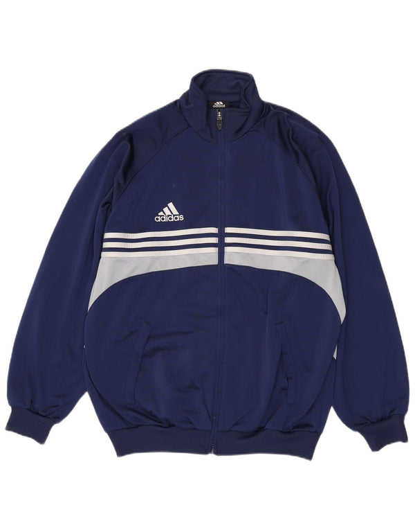 Adidas Træningsdragt til mænd Topjakke UK 38/40 Medium Navy Blue Colourblock