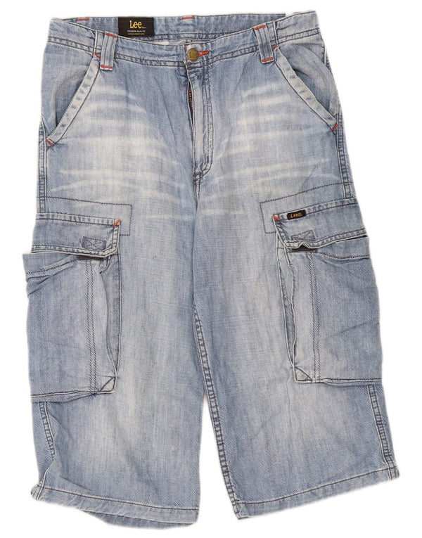 Lee Boys Stanton Cargo Shorts 13-14 år W30 Blue Cotton