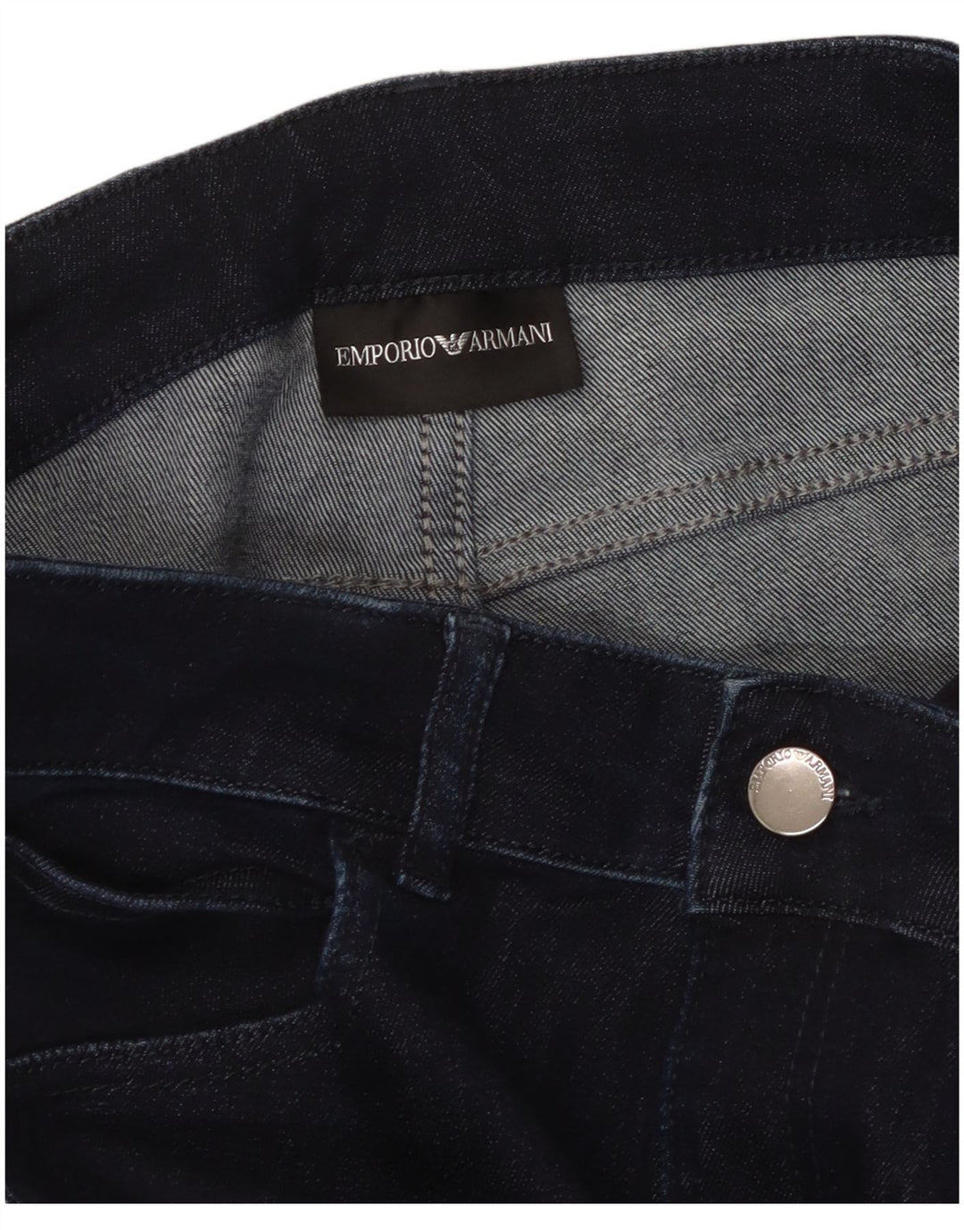 Emporio Armani Dame Flared Jeans W30 L32 Navy Blue
