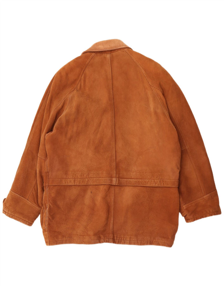 Essebi Herre Læderjakke UK 40 Stor Brun Læder