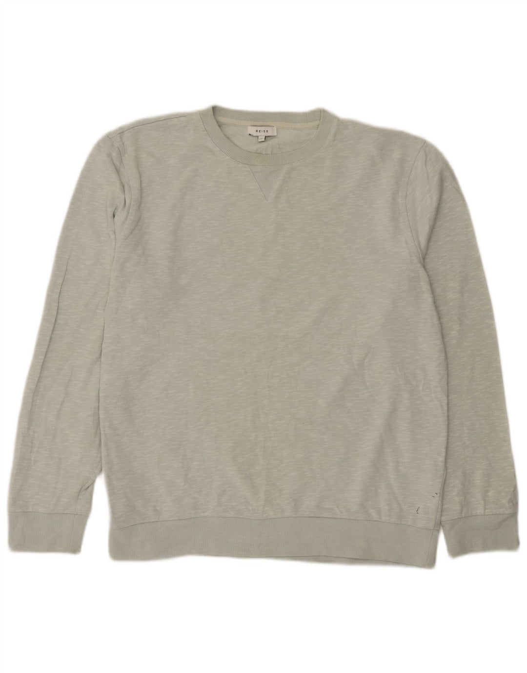 Reiss Herre Sweatshirt Jumper XL Grå Flecked Bomuld