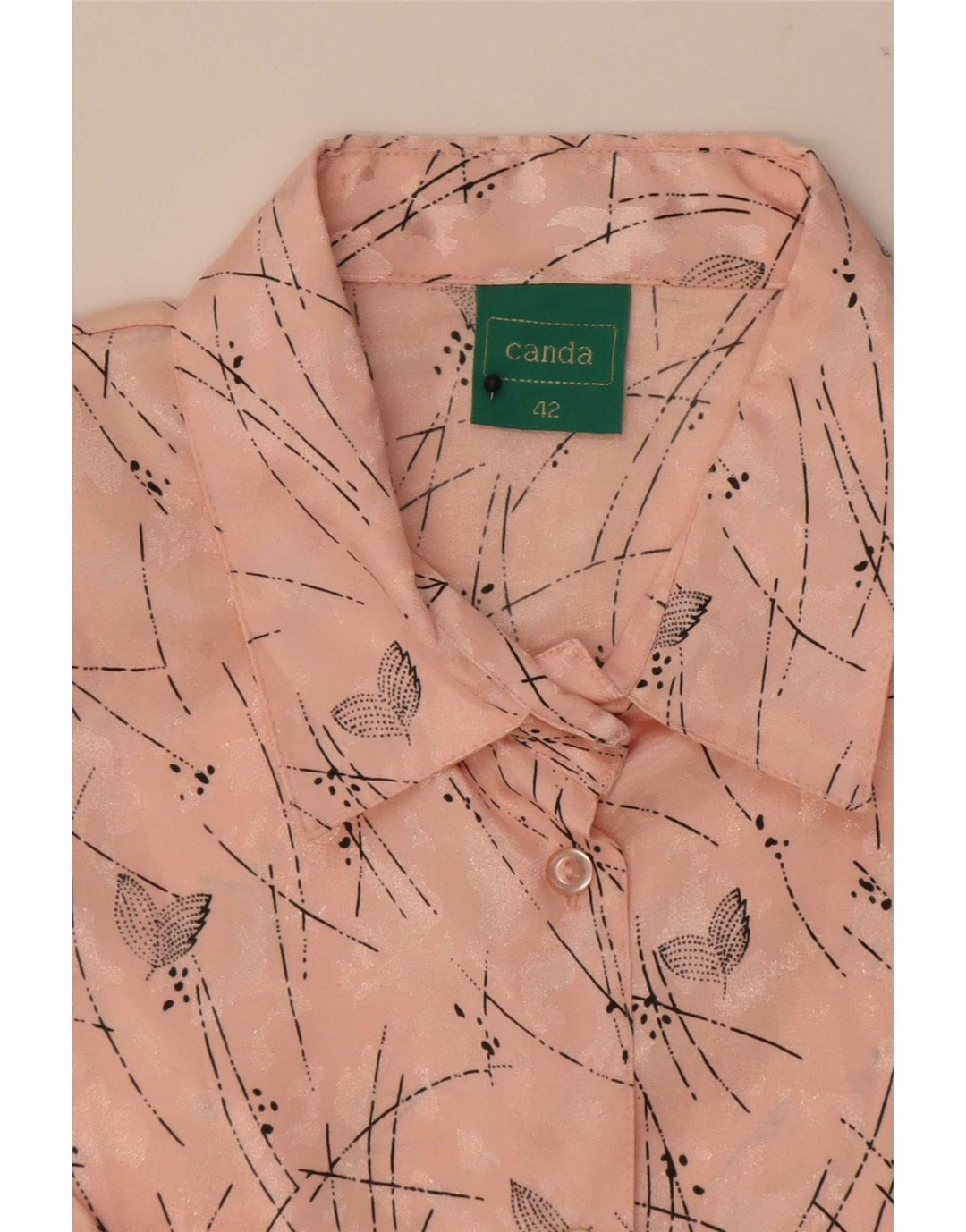Canda kvinders abstrakt mønster kortærmet skjortebluse EU 42 Large Pink
