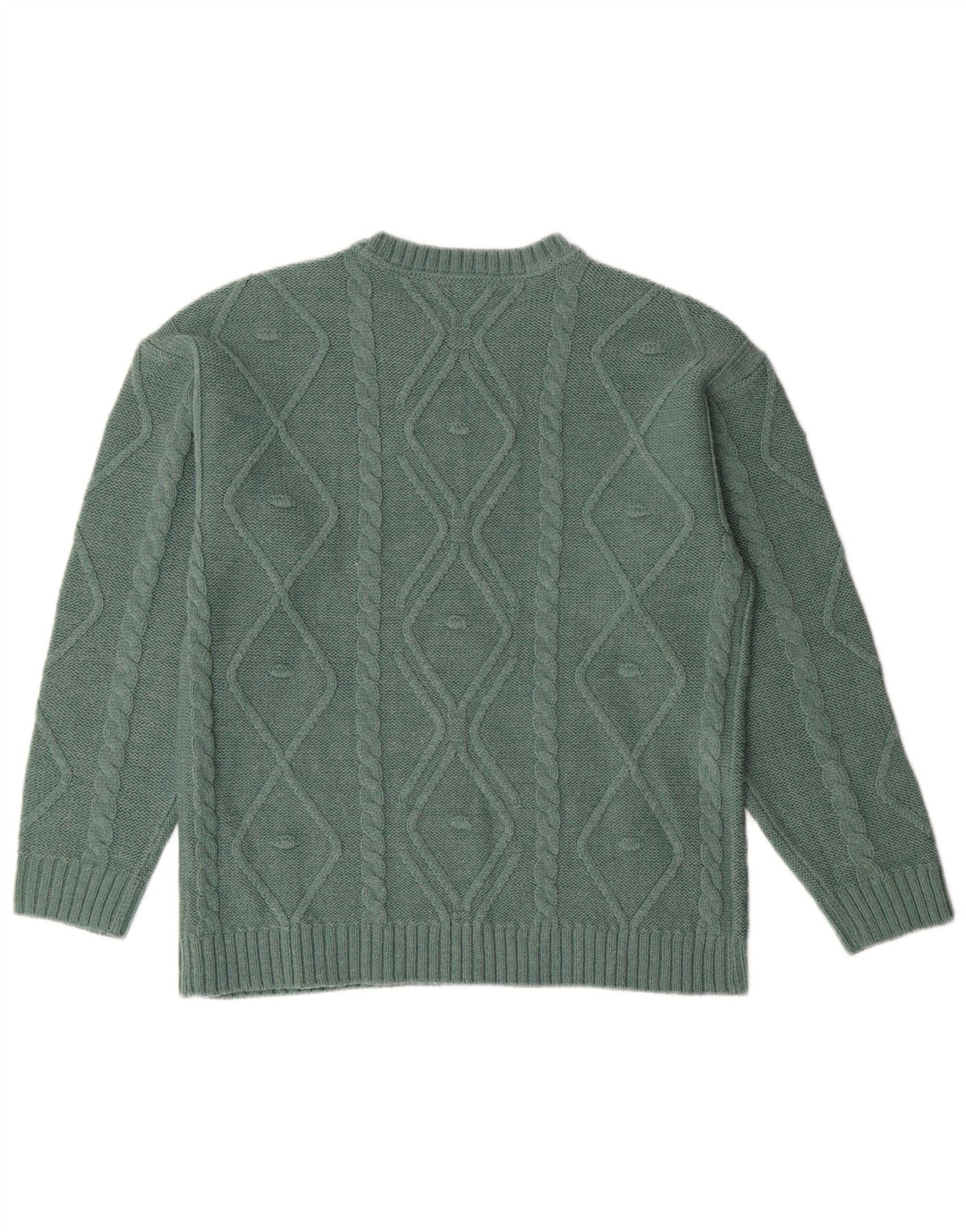 CREW TØJ Dame Oversized Crew Neck sweater UK 10 Small Green