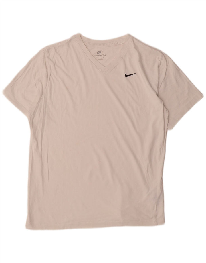 Nike T-shirt top til mænd, stor hvid bomuld