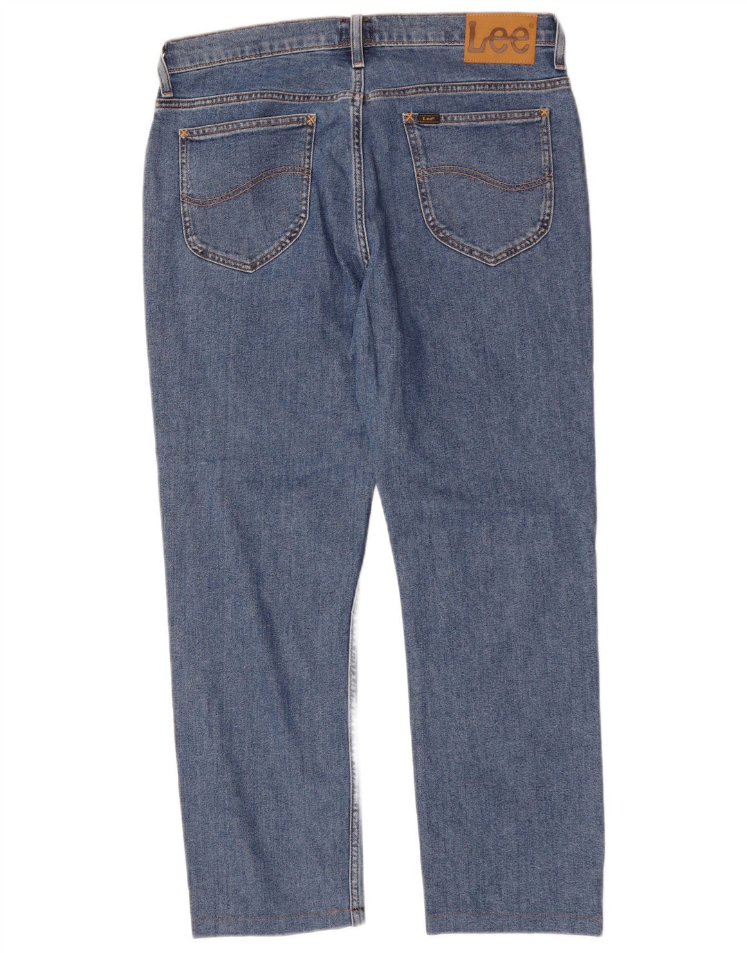 Lee Straight Jeans til mænd W34 L32 blå bomuld