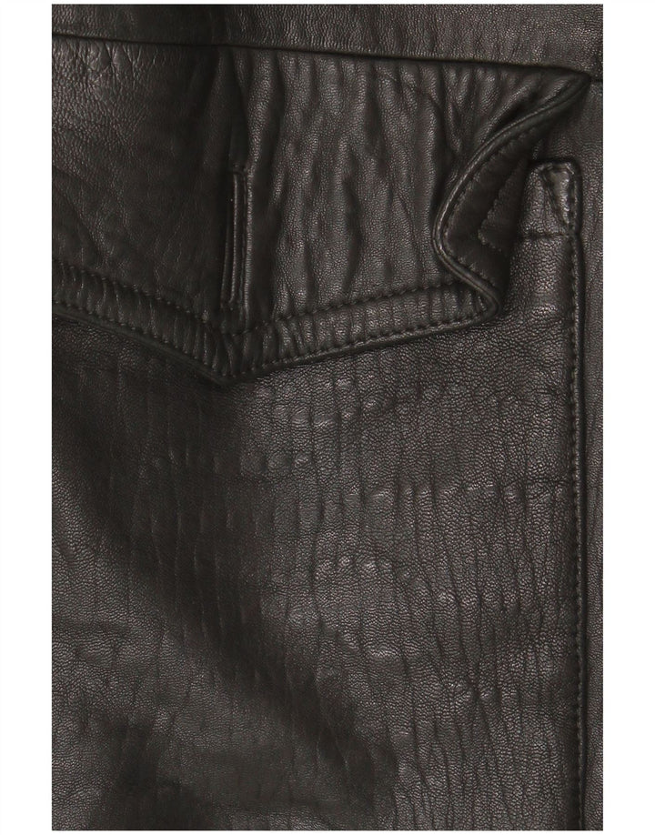 Henry Cottons Dame Oversized Læderjakke IT 42 Medium Sort Læder