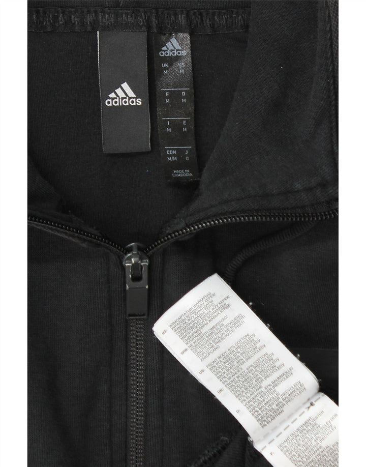 Adidas Hættetrøje med lynlås til mænd mellem sort bomuld