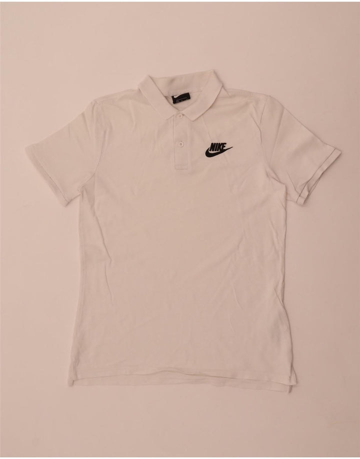 Nike herre poloshirt Medium hvid bomuld